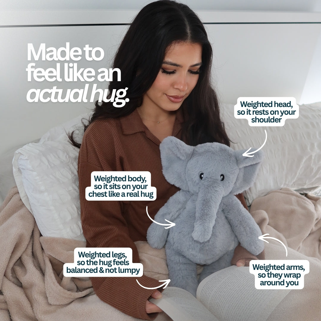 Echo the Elephant 1.8kg Weighted Stuffed Animal