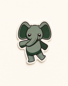 Echo the Elephant collectible sticker on a warm off-white background