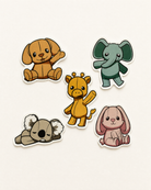 All five collectible Cuddle Pal stickers together