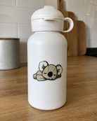 Koko the Koala sticker on a drink bottle