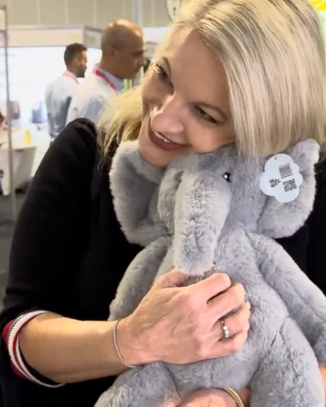 A Cuddle Club customer with their Cuddle Pal