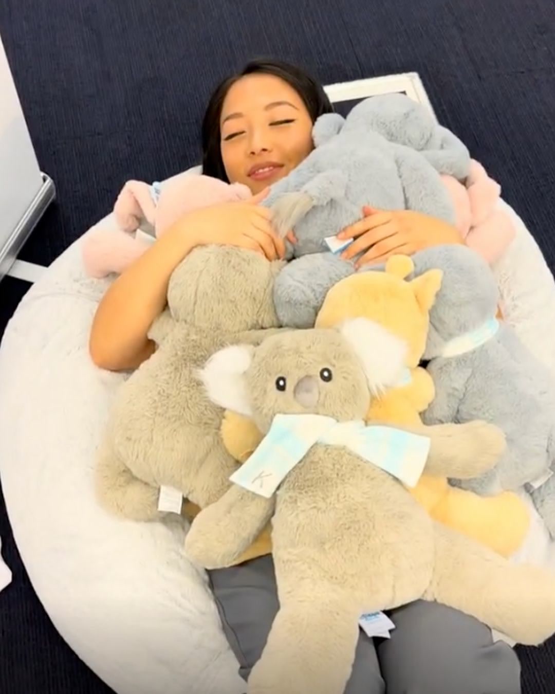 A Cuddle Club customer with their Cuddle Pal