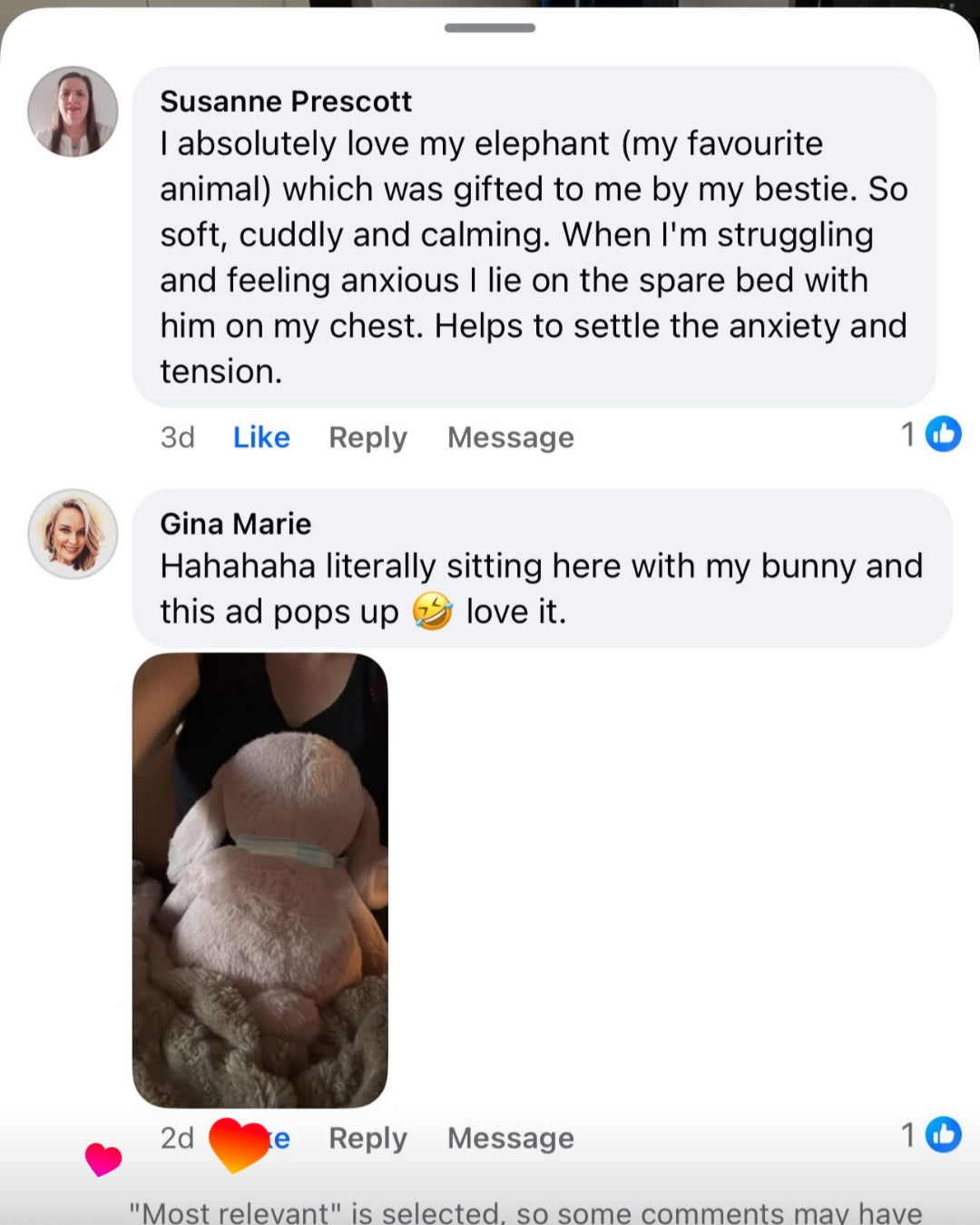 Customer message screenshot